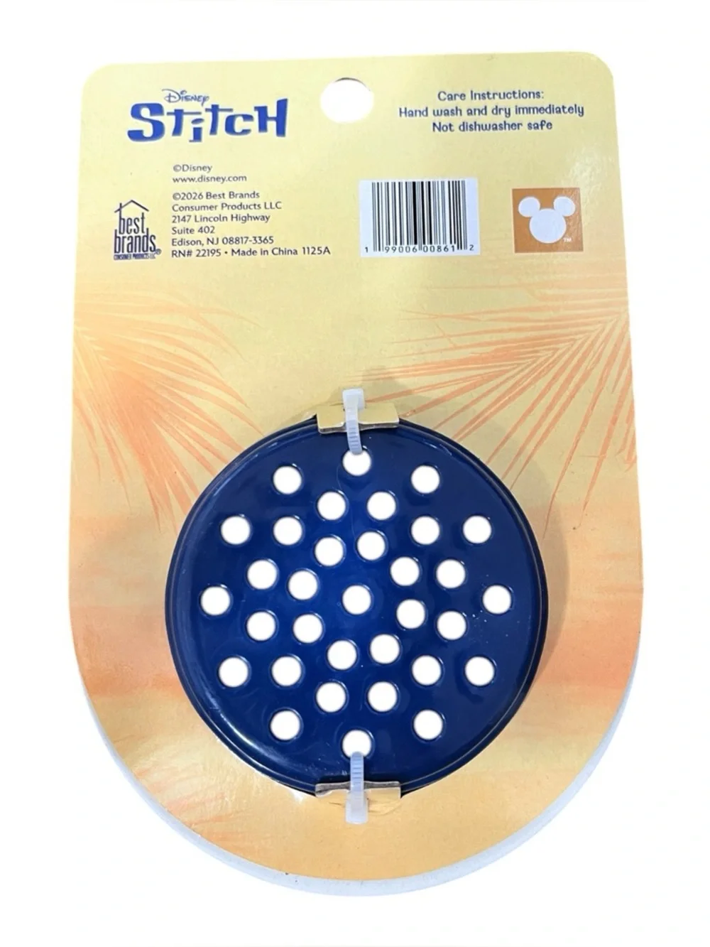Disney Blue & Purple Stitch-Themed Sink Strainer Cover